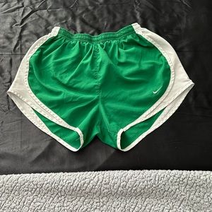 Nike green running shorts size small